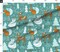 Whimsical Woodland Animals Nordic Christmas Winter Squirrel Deer Fox Trees Forest Scandinavian Cute Animals Holly Winter Berries Custom Printed Fabric by Spoonflower Various Fabrics by the Yard or Fat Quarter